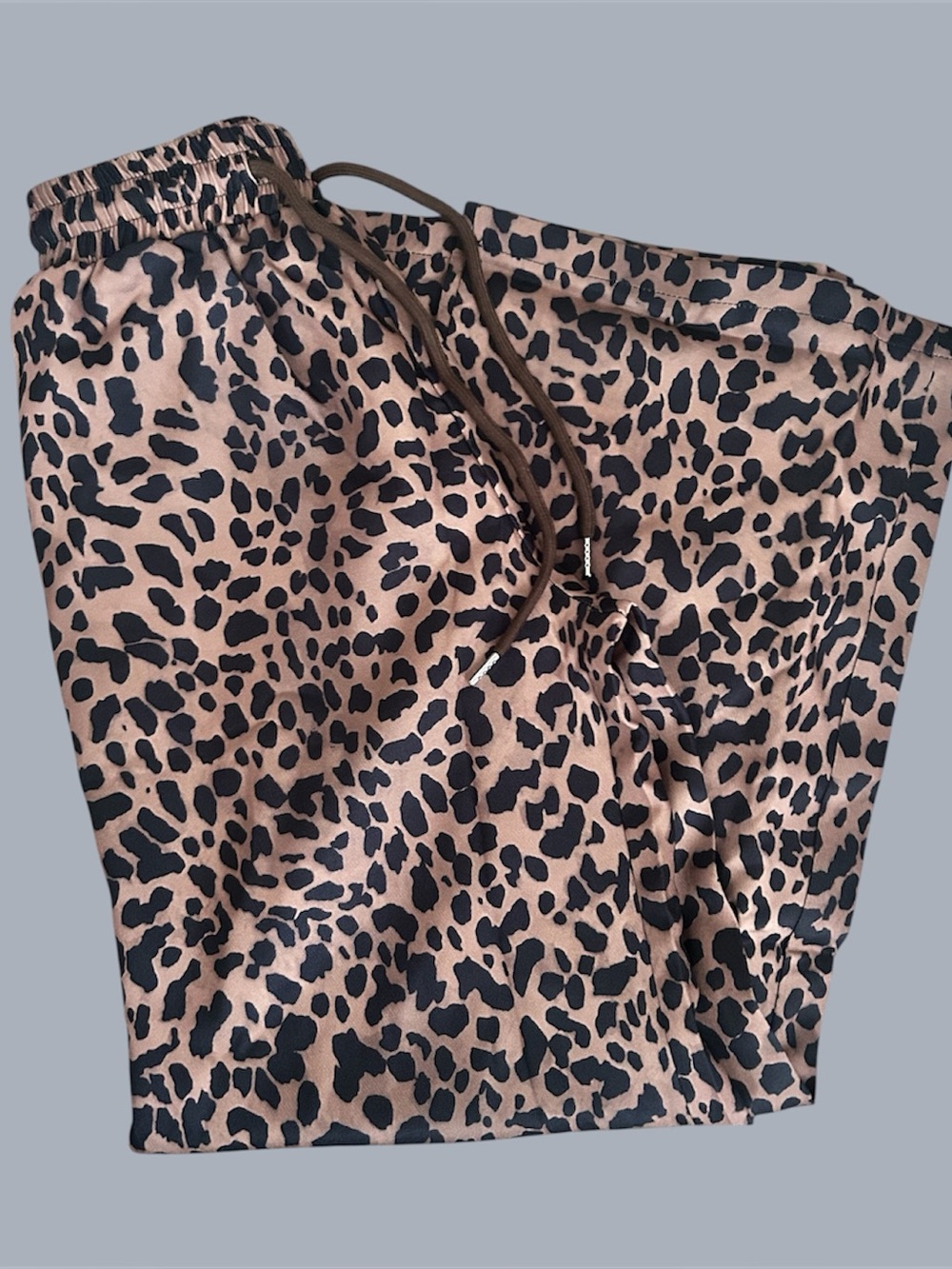 Leopard Print Women’s Lounge Shorts - Tan & Black